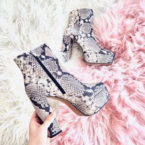 Vince Camuto | Snakeskin Booties